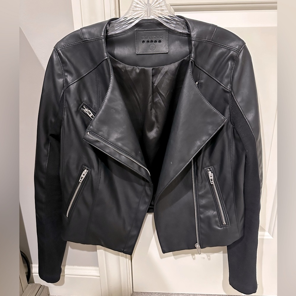 BankNYC Faux leather moto jacket